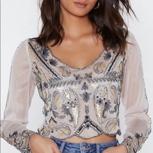 Embellished nasty gals long sleeve